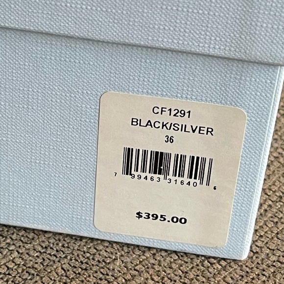 NIB $395 Chiara Ferragni Black/Silver Glitter Slip On Sneakers-Size 36 Women’s - Picture 8 of 15